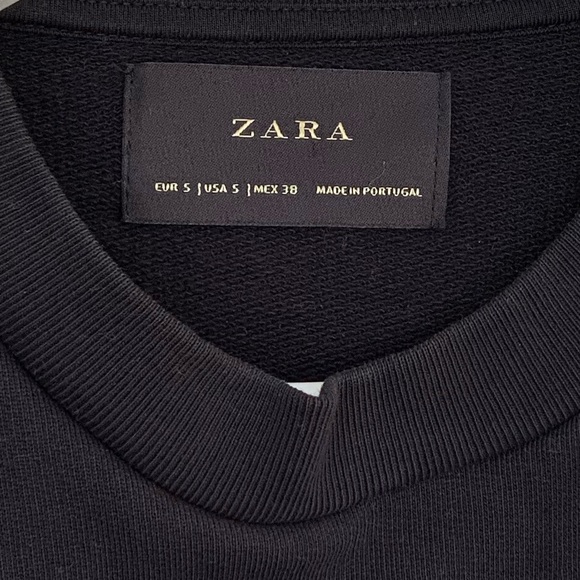 Zara Men’s Color Block Sweater Black White Yellow Small - Picture 2 of 6